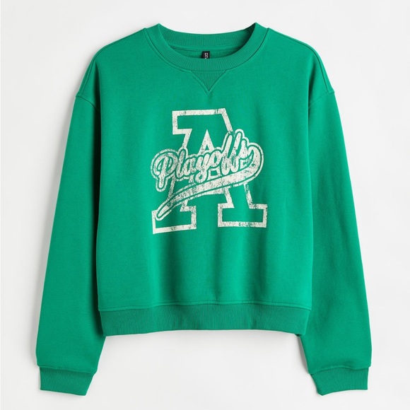 SALE H&M green sweatshirt - Picture 2 of 4